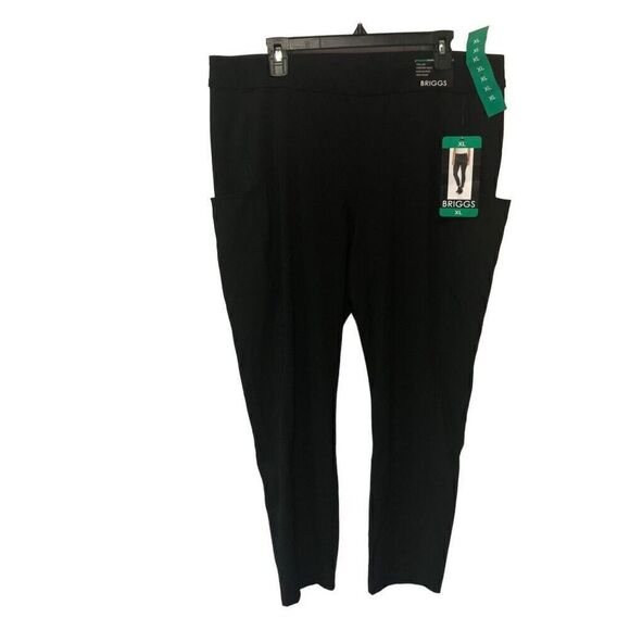 Women's NWT Black Briggs Ankle Cropped Pants Size Extra Large - Picture 1 of 6